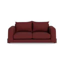 Heal's Nuvola 3 Seater Sofa Capelo Linen-Cotton Etruscan Red Walnut Stained Feet