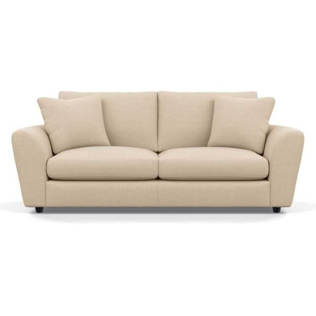 Heal's Snooze 4 Seater Sofa Brushed Cotton Oat Black Feet