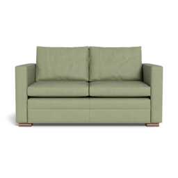 Heal's Palermo 2 Seater Sofa Siena Cotton Pistachio Brass and Walnut Feet