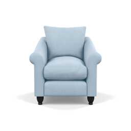 Heal's Devon Armchair Capelo Linen-Cotton Sea Shanty Black Stain Beech Feet