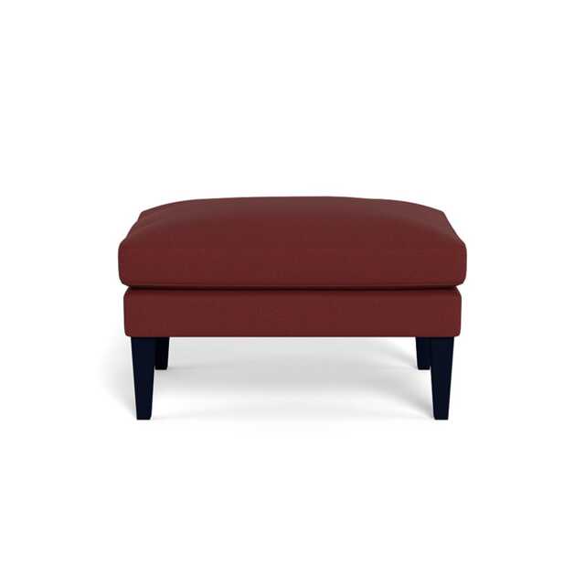 Heal's Wallis Ottoman Capelo Linen-Cotton Etruscan Red Black Painted Oak Feet