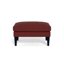 Heal's Wallis Ottoman Capelo Linen-Cotton Etruscan Red Black Painted Oak Feet