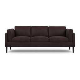 Heal's Sonno 4 Seater Heritage Leather Dark Walnut 2069 Wenge Black Feet - thumbnail 1