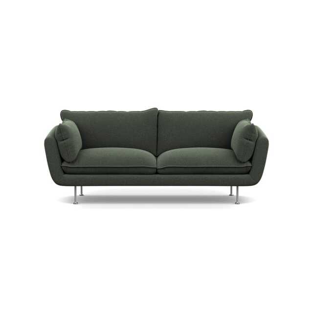 Heal's Allora 3 Seater Sofa Boucle Fern Stainless Steel Feet