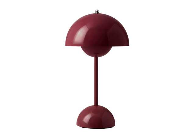 &Tradition Flowerpot LED Portable Table Lamp VP9 Dark Plum - image 1