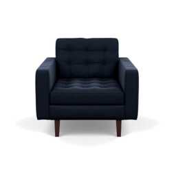 Heal's Hepburn Armchair Nobilis Velvet Night Black Feet