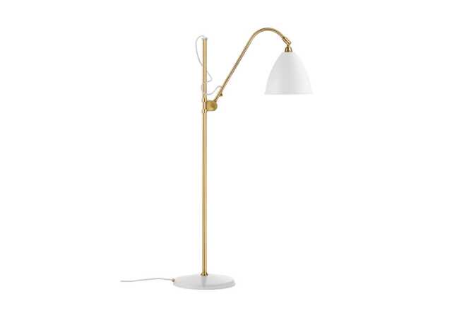 Gubi Bestlite BL3 Floor Lamp Brass Base White Shade