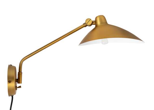 Heal's Milton Swing Arm Wall Light Brass