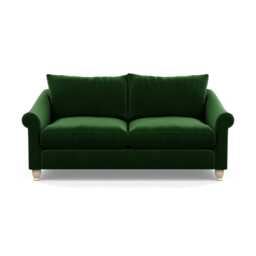 Heal's Devon 3 Seater Sofa Smart Velvet Forest Natural Feet