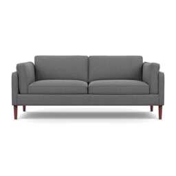 Heal's Sonno 3 Seater St Moritz Wool Light Grey Walnut Feet