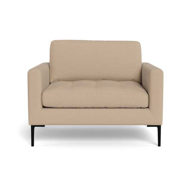 Heal's Eton Loveseat Capelo Linen-Cotton Bamboo Black Feet