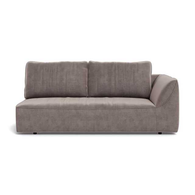 Heal's Morven Right Hand Facing 3 Seater Unit Smart Luxe Velvet Mushroom