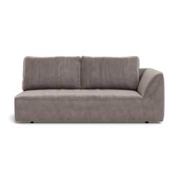 Heal's Morven Right Hand Facing 3 Seater Unit Smart Luxe Velvet Mushroom
