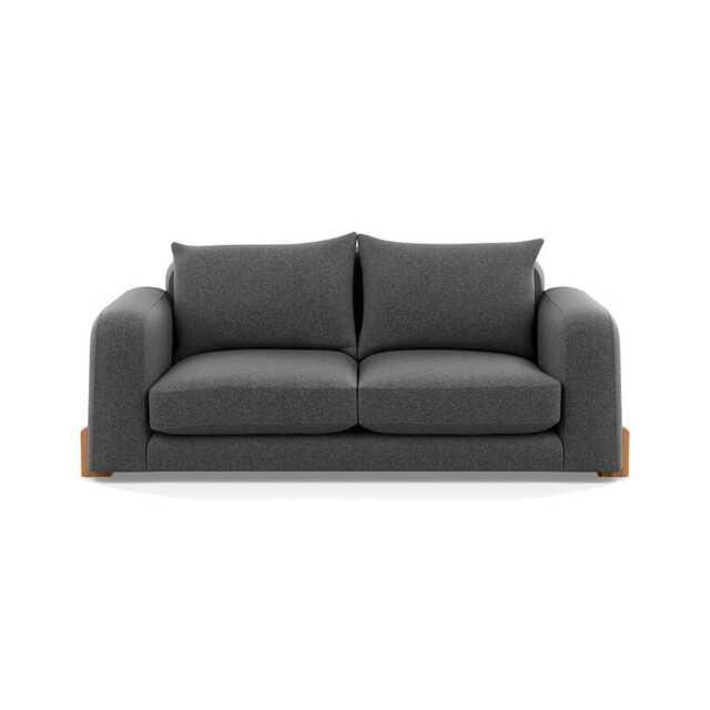 Heal's Nuvola 3 Seater Sofa Melton Wool Granite Natural Oak Feet