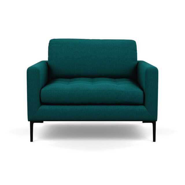 Heal's Eton Loveseat Brushed Cotton Pine Black Feet