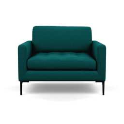 Heal's Eton Loveseat Brushed Cotton Pine Black Feet
