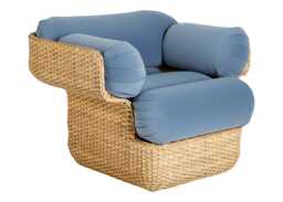 Gubi Basket Lounge Chair in Dedar Sunday 002