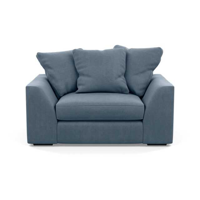 Heal's Cumulus Loveseat Capelo Linen-Cotton Mineral Black Feet