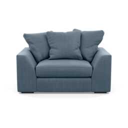 Heal's Cumulus Loveseat Capelo Linen-Cotton Mineral Black Feet