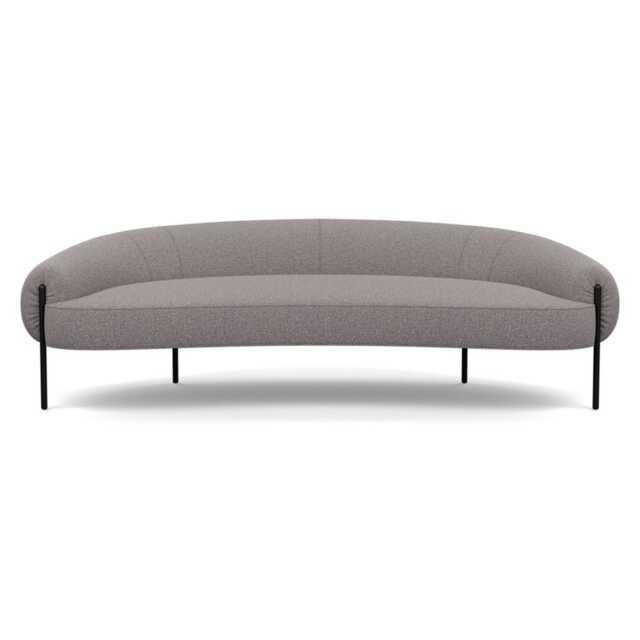 Heal's Isola 3 Seater Sofa Loop Boucle Granite Black Feet