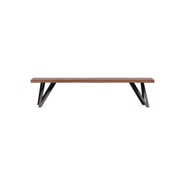 Heal's Vienna Bench 180x35cm Oiled Walnut Natural Edge Filled