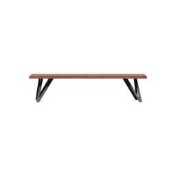 Heal's Vienna Bench 180x35cm Oiled Walnut Natural Edge Filled