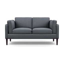 Heal's Sonno 2 Seater Siena Cotton Shale Grey Wenge Black Feet