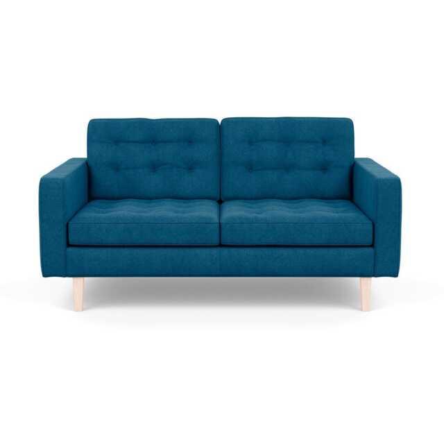 Heal's Hepburn 2 Seater Sofa St Mortitz Wool Teal Natural Feet