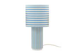 Heal's Raie Fabric Table Lamp Blue/White