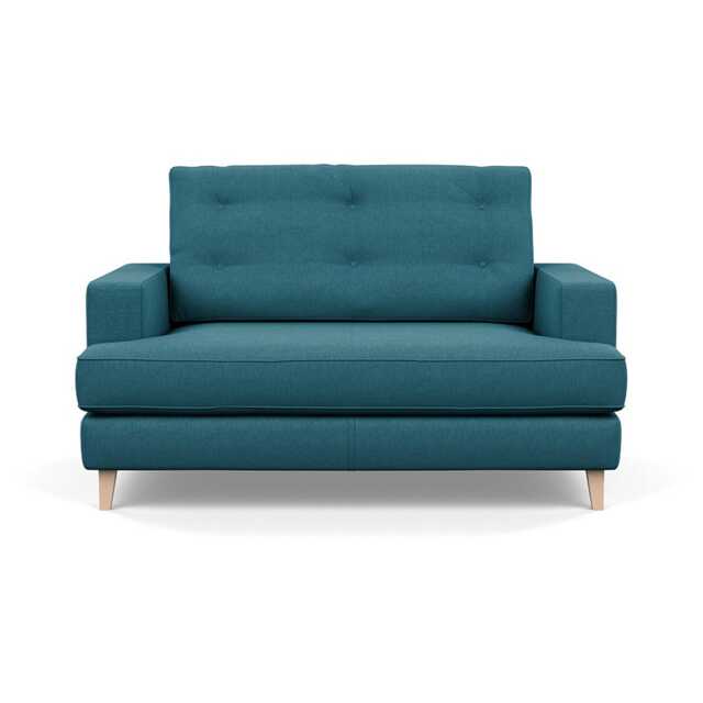 Heal's Mistral Loveseat Brushed Cotton Cadet Natural Feet