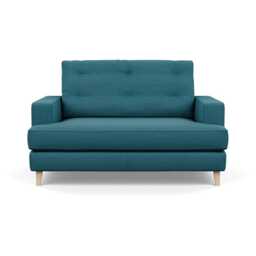 Heal's Mistral Loveseat Brushed Cotton Cadet Natural Feet