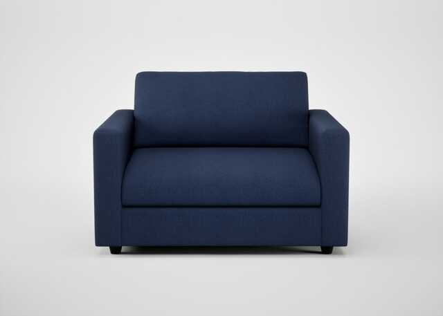 Heal's Nimbus Loveseat Capelo Linen-Cotton Inkspot Black Feet