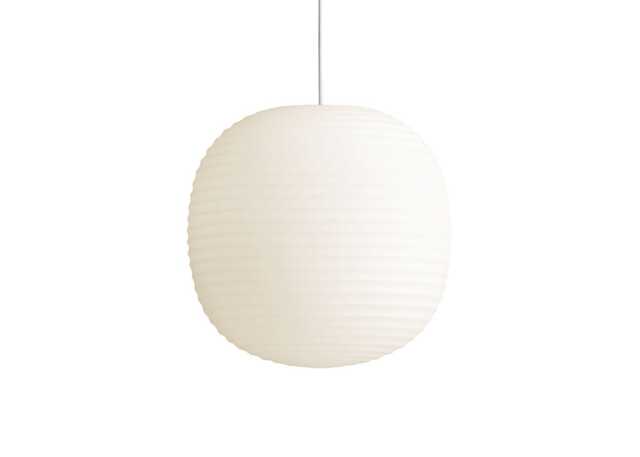 New Works Lantern Pendant Light Frosted White Opal Glass Ø30
