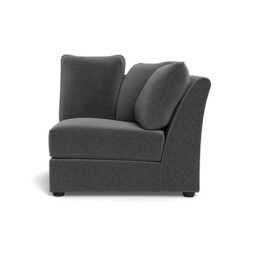 Heal's Tailor Curved Right Hand Facing Corner Unit Melton Wool Granite Black Feet