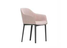 Vitra Softshell Arm Chair Basic Dark and Pale Rose