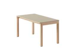Muuto Couple Coffee Table 1 Tile Wavy Sand/Oak
