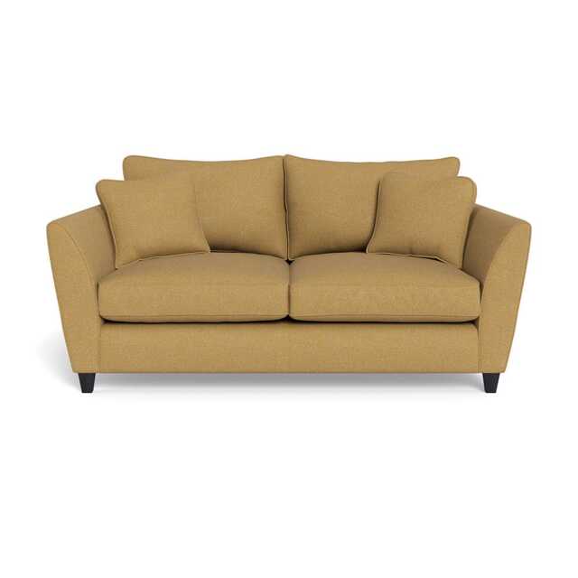 Heal's Torino 3 Seater Sofa Boucle Tweed Citrine Black Feet