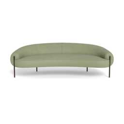 Heal's Isola 3 Seater Sofa Siena Cotton Pistachio Bronze Feet