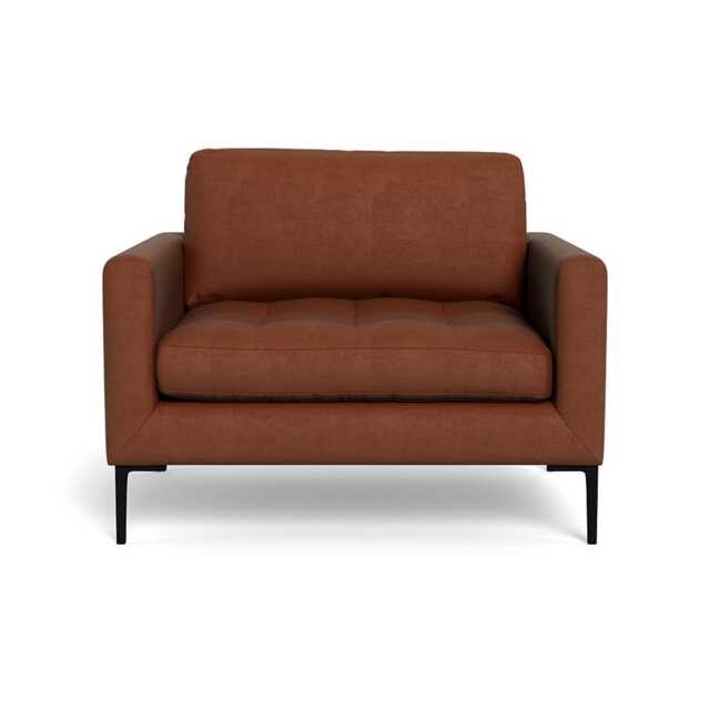 Heal's Eton Loveseat Smart Luxe Velvet Tawny Black Feet
