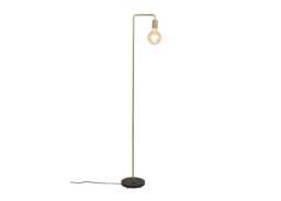 Heal's Junction Floor Lamp Walnut Base Brass - thumbnail 1