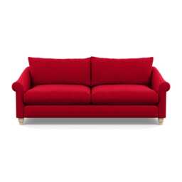 Heal's Devon 4 Seater Sofa Melton Wool Red Oxide Natural Feet