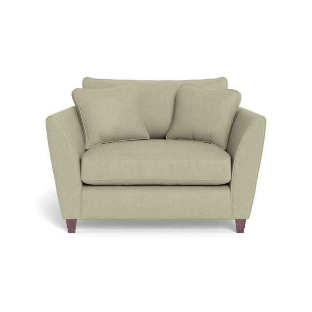 Heal's Torino Loveseat Cotton Grain Dark Brown Feet