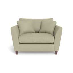 Heal's Torino Loveseat Cotton Grain Dark Brown Feet
