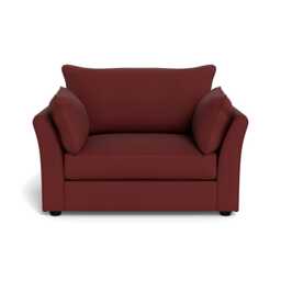 Heal's Tailor Loveseat Capelo Linen-Cotton Etruscan Red Black Feet
