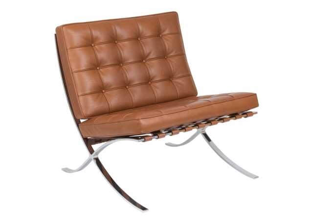 Knoll Barcelona Relax Chair in Venezia Cognac Leather