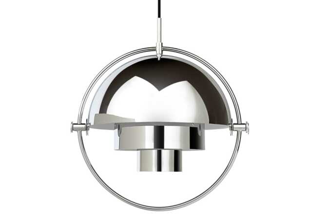 Gubi Multi Lite Pendant Chrome Base Chrome Shade