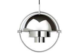 Gubi Multi Lite Pendant Chrome Base Chrome Shade