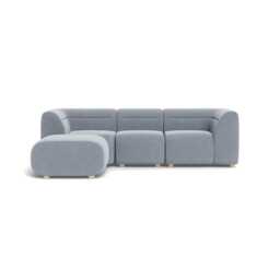 Heal's Lilli Left Hand Facing Corner Sofa Boucle Steel Natural Beech Feet