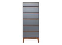Heal's Lars Tallboy Dresser Grey/Walnut
