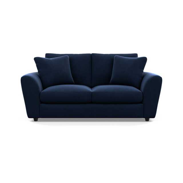 Heal's Snooze 3 Seater Sofa Smart Velvet Dusk Black Feet